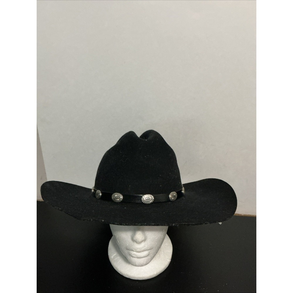 Bronco Black Misto Felt 100% Virgin Wool Western / Cowboy Hat, Size 7 1/4